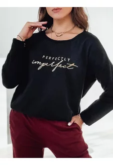 Női oversize VIVILINES póló nyomtatással fekete Dstreet RY2692