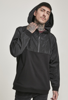 Military Half Zip Hoody black