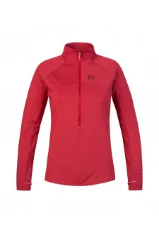 Dámská polorozepínací funkční mikina Hannah ELI HZ garnet mel