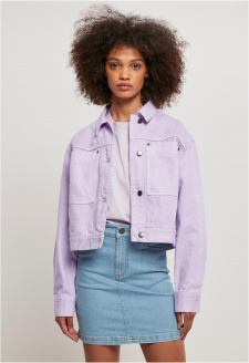 Ladies Short Boxy Worker Jacket lilac