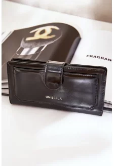 Portfel Damski Z Eko Skóry Czarny Kalinessa