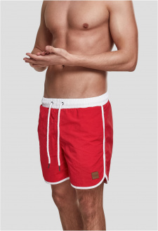 Retro Swimshorts firered/white