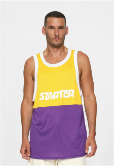 Starter Split Mesh Tank Top californiayellow/realviolet