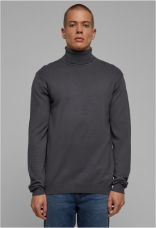 Knitted Turtleneck Sweater darkgrey