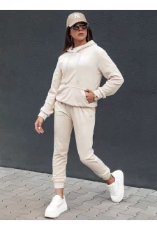 Női velúr szett RELAX FIT ekrü Dstreet AY1066