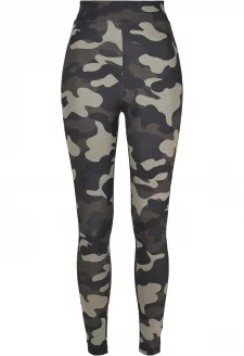 Ladies High Waist Camo Tech Leggings dark camo