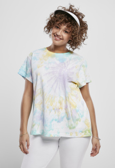 Ladies Tie Dye Boyfriend Tee pastel