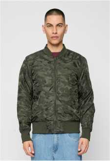 Tonal Camo Bomber Jacket dark olive