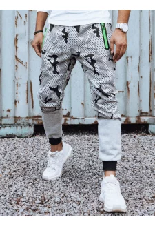 Férfi terepszínű világosszürke melegítőnadrág Dstreet UX4453