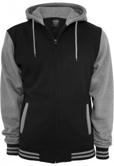 2-tone Zip Hoody blk/gry