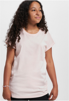 Girls Organic Extended Shoulder Tee pink