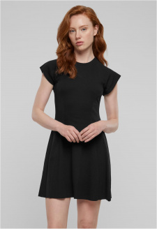 Ladies Skater Rib Dress black