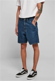 Organic Denim Bermuda Shorts mid indigo washed