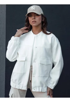 Női átmeneti kabát QUESI ecru Dstreet TY4475