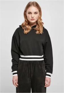 Ladies Short College Hoody black