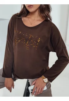 Női oversize blúz PERFSTYLE csokoládé Dstreet RY2667