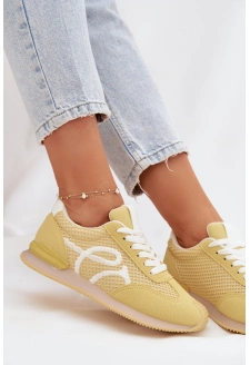 Sneakersy Buty Sportowe Damskie Żółte Tarlisse