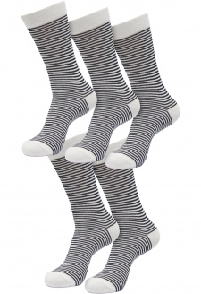 Fine Stripe Socks 5-Pack whitesand/black