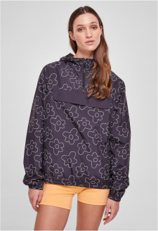 Ladies AOP Pullover Jacket blackflower