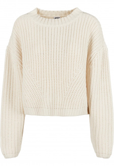 Ladies Wide Oversize Sweater whitesand