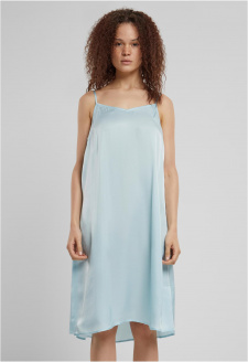 Ladies Viscose Satin Slip Dress oceanblue