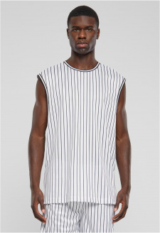 Striped Mesh Tanktop white/black