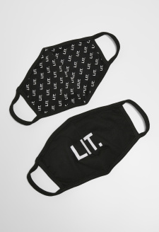 LIT Cotton Face Mask 2-Pack black