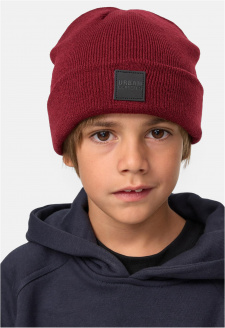 Logopatch Beanie Kids 2-Pack charcoal+burgundy