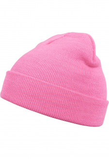 Beanie Basic Flap neonpink