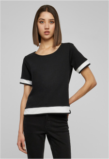 Ladies Terry Mesh Tee blk/wht