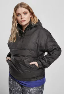 Ladies Panel Padded Pull Over Jacket black