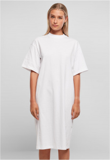 Ladies Organic Long Oversized Tee Dress white