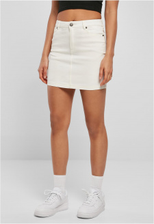 Ladies Organic Stretch Denim Mini Skirt offwhite raw