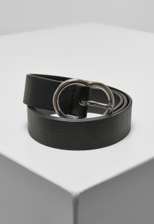 Small Ring Buckle Belt black/silver